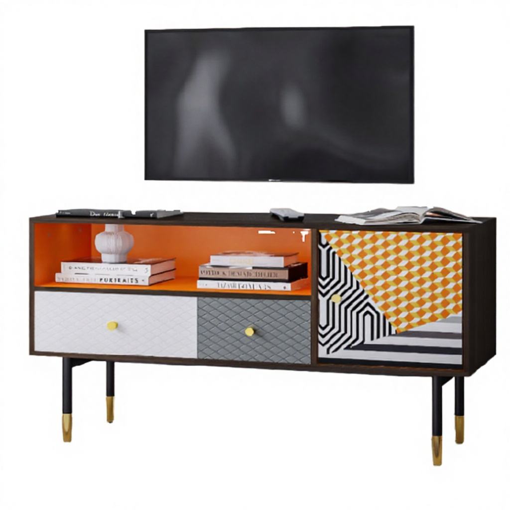 Latest Design Cheap Luxury Modern Foldable Metal Living Room Furniture TV Stand Cabinet for Hotel and Home Office 3