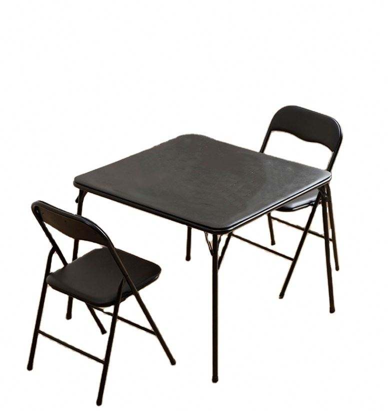 Portable Foldable Dining Table Square Folding Standard Bridge Card Game Camping Table Poker Table