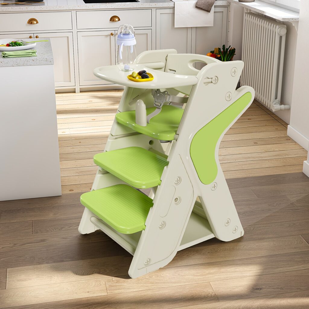 Highchairs multifunctional growth dining chair feeding high chair adjustable height child safety chair movable 6