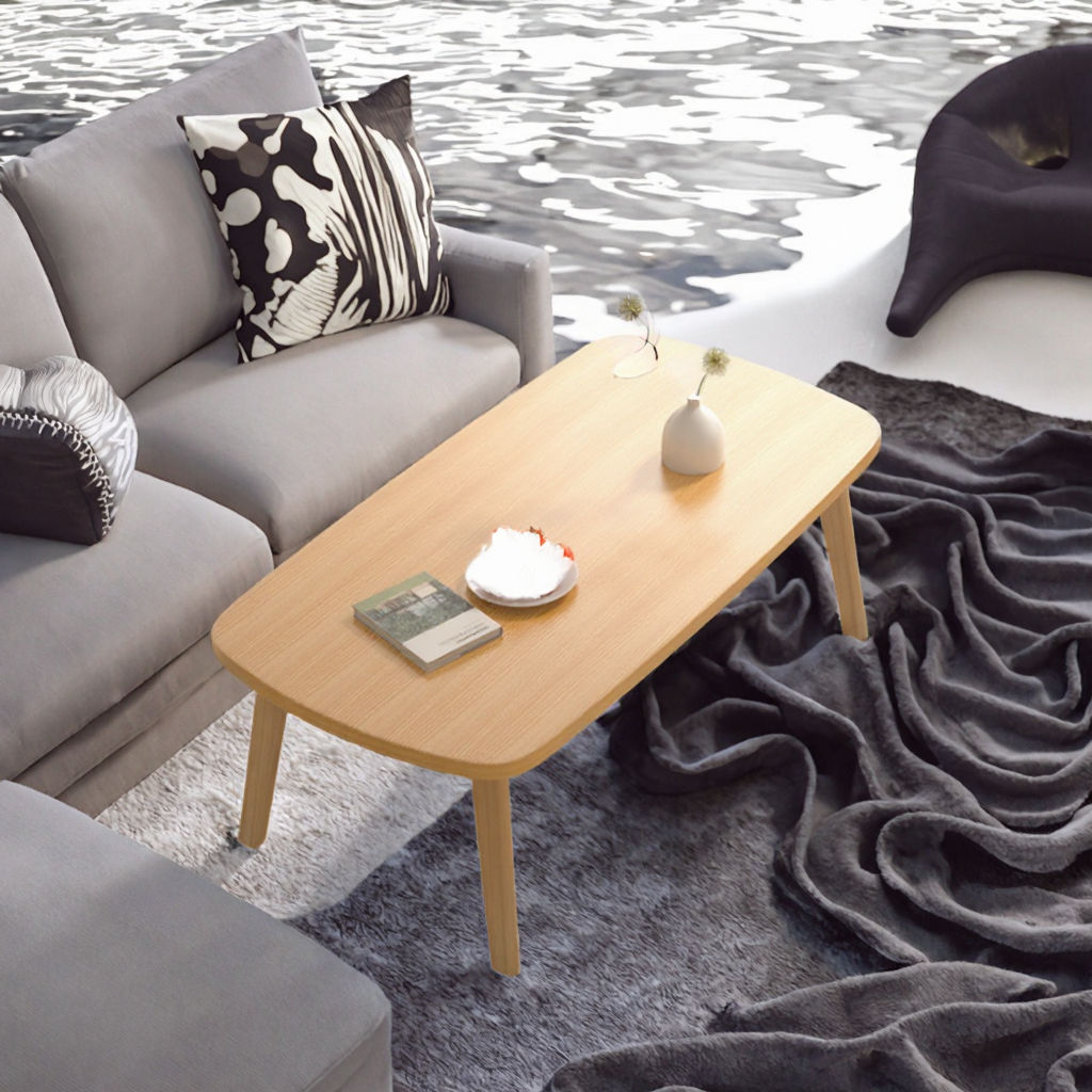 Nordic Style Modern Simple Wooden Tea Table for Small Apartment Living Room Home Furniture Mini Type 2