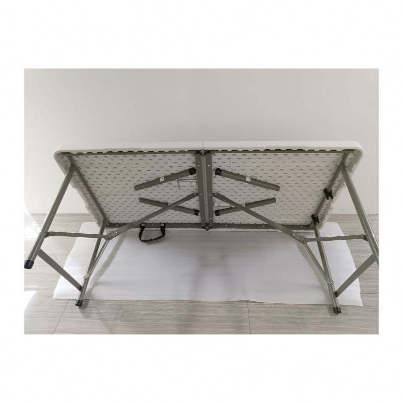 Wholesale Portable Outdoor Furniture 6ft White Rectangular Plastic Foldable Banquet Catering Bbq Camping Picnic Folding Table 4