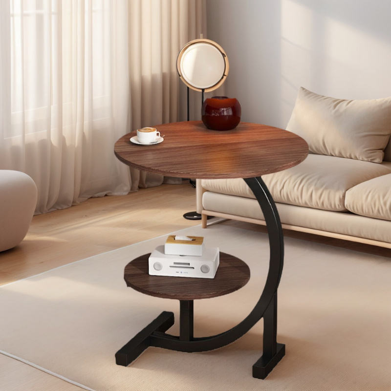 Modern Luxury Wrought Iron Side Table Sofa Cabinet Coffee Table Functionality Bedroom Living Room Multi-Purpose Coffee DecorZ-02 5
