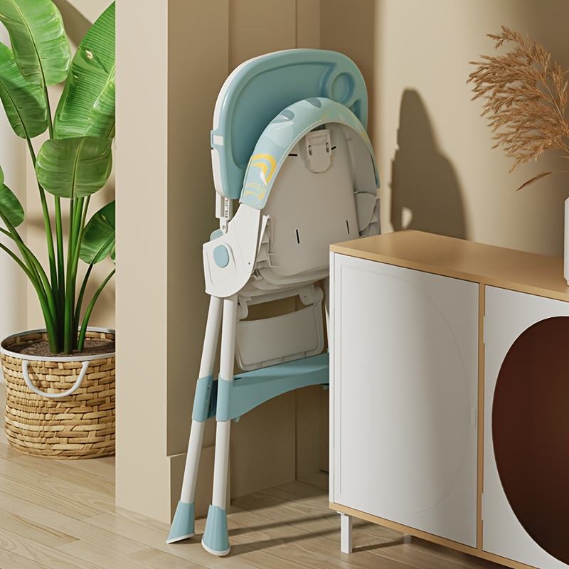 Multi-functional Children’s High Chair Adjustable Foldable Growth Chair Features Large Safety Tray Spiral-Back Design Chair 6