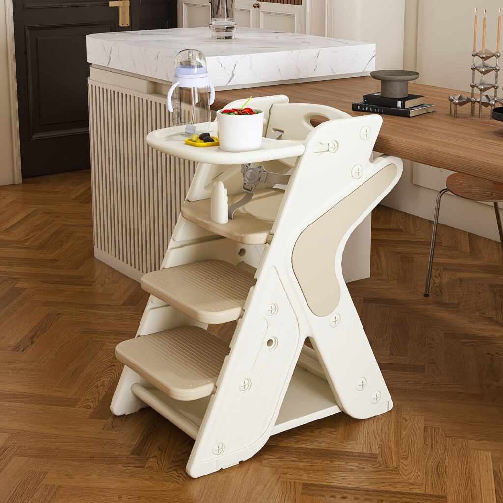 Highchairs multifunctional growth dining chair feeding high chair adjustable height child safety chair movable 3