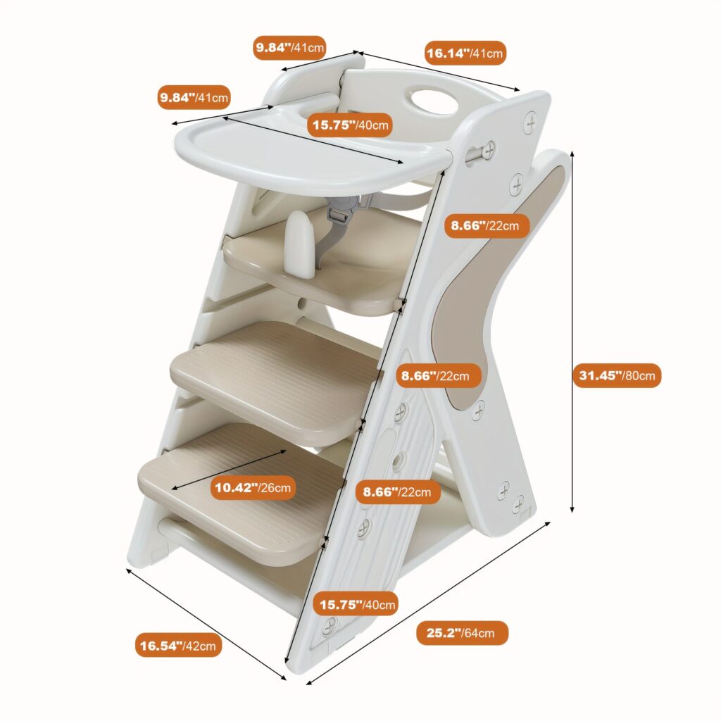 Highchairs multifunctional growth dining chair feeding high chair adjustable height child safety chair movable 5